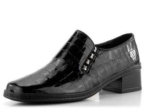 Gabor uzavreté poltopánky s pružnou vsadkou lakované kroko čierne 04.443.97