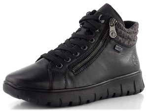 Rieker šněrovací kotník s membránou schwarz/leo-grey N1305-00