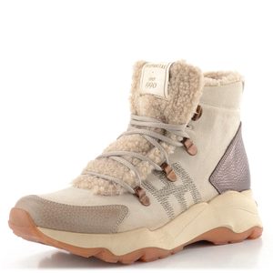 Hispanitas kožený šněrovací kotník nezateplený Nepal topo/cream HI254371