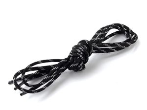 Šnúrky okrúhle silné trekking čierne