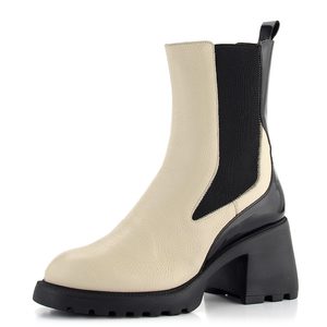 Wonders chelsea kotník na podpatku Cream/Negro G-6705