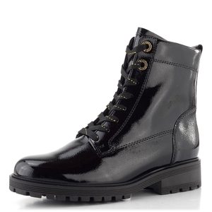 Gabor lakovaná čierna členková obuv 72.765.97