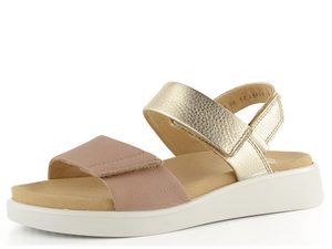 Ara sandály na platformě s klínkem Madeira Sand/Platin 12-21401-11