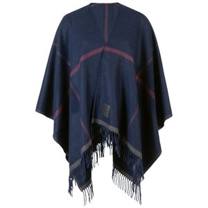 Högl luxusný vlnený pléd s kašmírom - pončo darkblue 0-196200-3500