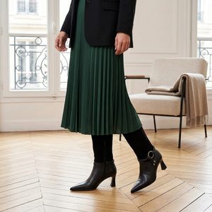 Hispanitas špičaté kozačky na podpatku Paris black HI265123