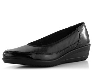 Ara širší lodičky na klínu s lakem Schwarz Zürich 12-40617-25