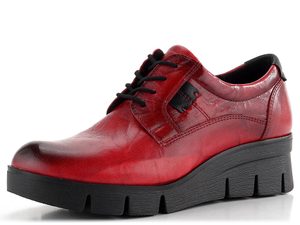 Barton polobotky na klínu červené 24-2548