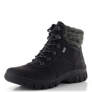 Rieker šněrovací kotník s membránou schwarz/anthrazit Z7220-01