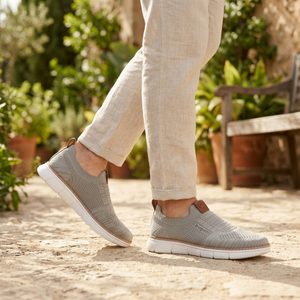 Geox pánské mokasíny Pantelleria Dove Grey/Beige U25DWA00020C0080