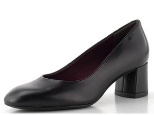 Tamaris lodičky se širokým podpatkem black leather 1-22437-47