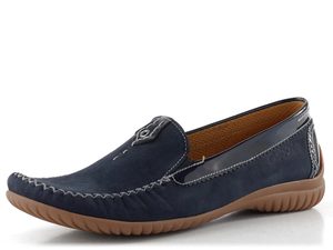 Gabor modré mokasíny s ozdobným šitím 86.090.26