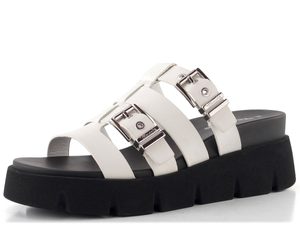 Tamaris bílé pantofle na vysoké platformě s klínkem 1-27512-46