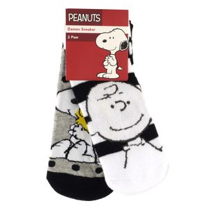 Dámské nízké ponožky Peanuts Snoopy 2 páry bílá/šedá/černá