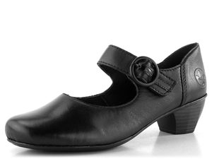 Rieker lodičky s priehlavkovým pásikom čierne 41756-00