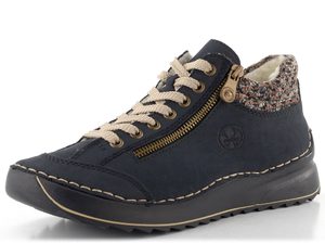 Rieker šnurovacia členková obuv s nápletom tmavo modrá 51523-14