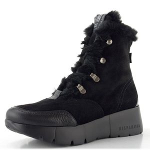 Hispanitas šněrovací kotník na platformě Montana black/plomo PHI265129