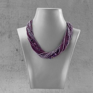 Náhrdelník rokajl fialový