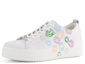 Remonte tenisky na platforme biele/farebná potlač D1C03-80