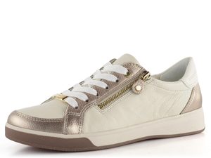 Ara dámské tenisky se zipem Rom Sand/Cream/Weiss 12-34432-63