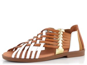 Marila páiskové prepletané sandále Amelia Combi Blanco