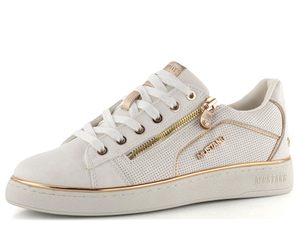 Mustang tenisky so zipsom weiss/gold 1300-312-111