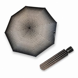 Doppler dámský skládací deštník Fiber Mini Black White traces 726465BW01