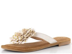 Lazamani žabky s květinou white LA33794