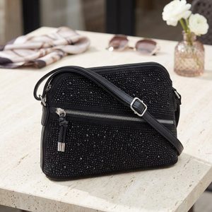 Rieker třpytivá crossbody kabelka černá H1031-91