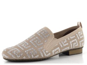 Rieker textilné trblietavé mokasíny ginger 51953-62