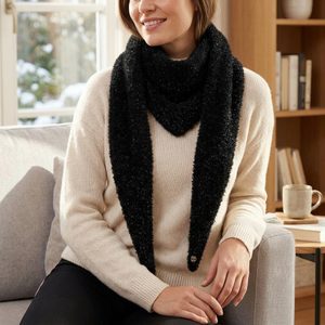 Fraas třpytivý trojcípý šátek panther black 667258-997