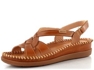 Pikolinos sandály s proplétanými pásky Cadaques brandy W8K-1839