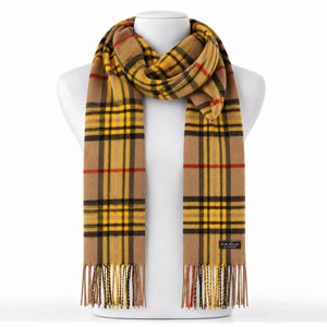 Fraas kašminkový šál s károvaným vzorem ginger root 625391-184