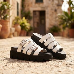 Tamaris páskové sandále na podpätku mint combi 1-28366-46