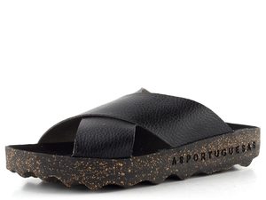 Asportuguesas černé pantofle P018276000