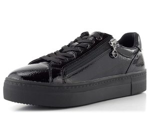 Tamaris tenisky na platformě black patent 1-23313-41