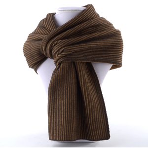 Bugatti pánský pletený šál tmavě hnědý/světle hnědý 630205-870