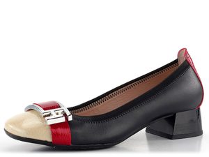 Hispanitas kombinované lodičky se sponou milk/black/carmin Manila CHI243670