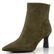 Tamaris elegantní kožený kotník na podpatku olive 1-25358-45