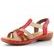 Rieker sandály s proplétanými pásky béžovo-červené 65918-33