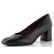 Tamaris lodičky se širokým podpatkem black leather 1-22437-47