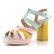 Fly London sandály na podpatku yellow/pale pink/white/spearmint P145455001