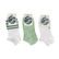 Nízke ponožky 3 páry v balení 36122 biela/zelená mix