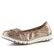 Caprice širšie metalické baleríny taupe 9-22118-44
