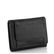 Malá kožená peňaženka s vreckom na mince čierna W-2031