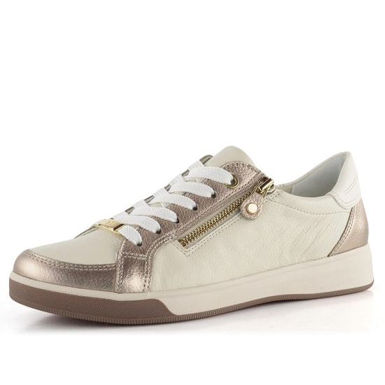 Ara dámské tenisky se zipem Rom Sand/Cream/Weiss 12-34432-63