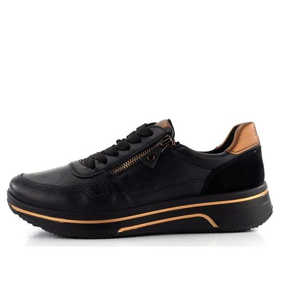 Ara širší tenisky Sapporo Schwarz/Marrone 12-27540-01