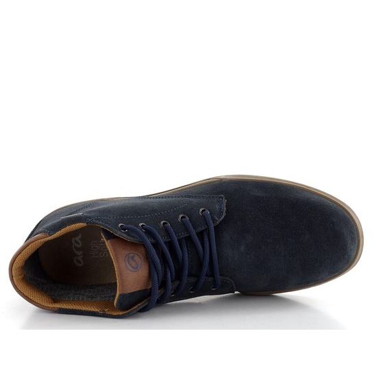 Ara pánska kožená členková obuv Dino Blue/Kastanie 11-23302-12