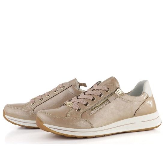 Ara dámské lakované sneakers se zipem Osaka Nude/Cream 12-54801-23