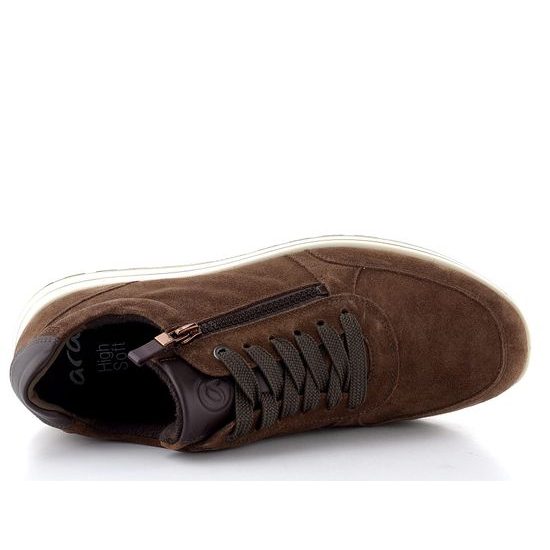 Ara širší pánské tenisky kožené Matteo Mocca/Amarone 11-24501-24