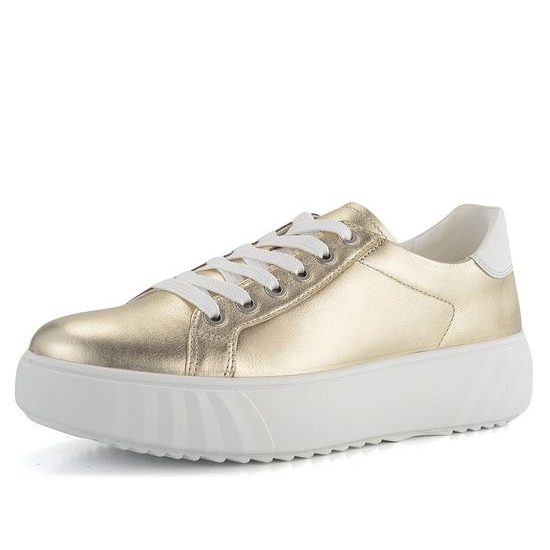 Ara širší polobotky na platformě Monaco Platin/Weiss 12-46523-13